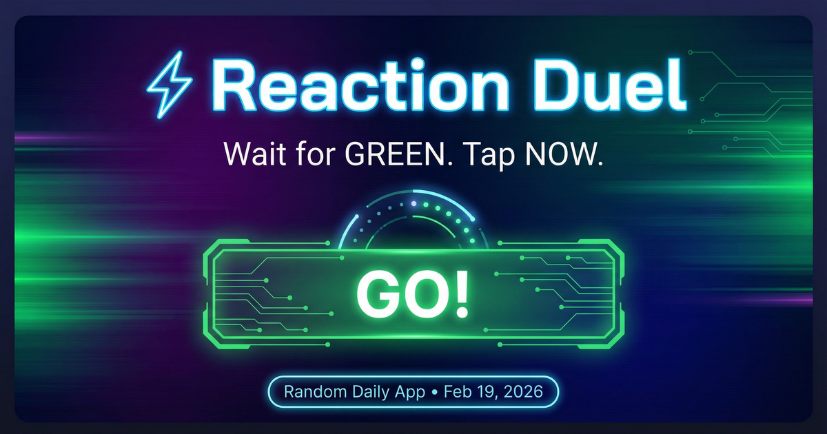 Reaction Duel — Random Daily App