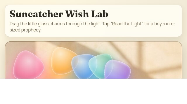 Suncatcher Wish Lab — Random Daily App