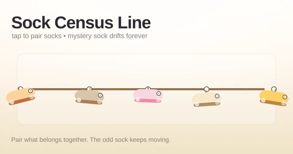 Sock Census Line — Random Daily App