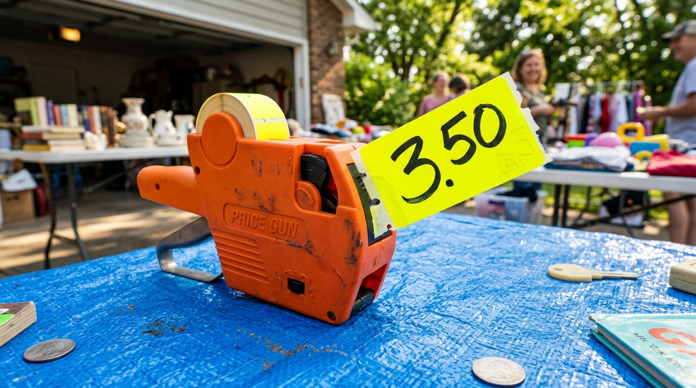 Yard Sale Price Gun — Random Daily App