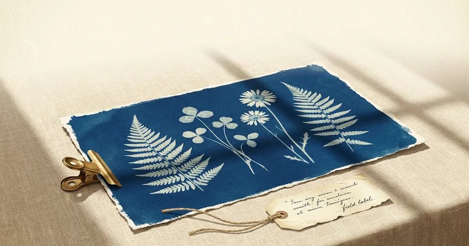 Cyanotype Pocket Garden