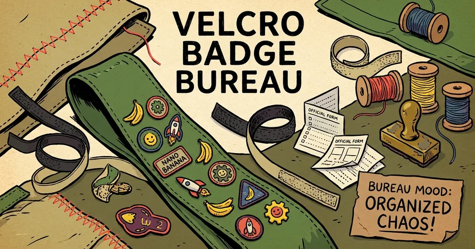 Velcro Badge Bureau - Random Daily App