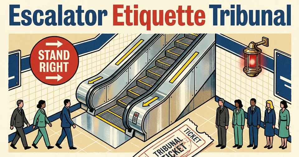 Escalator Etiquette Tribunal - Random Daily App